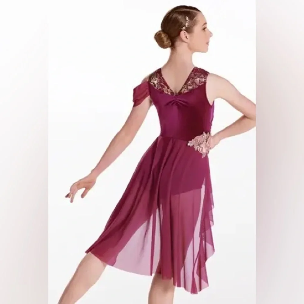 Weissman Showtime Tennessee Mulberry Lyrical Dance Costume 17483 Girls MC 10/12